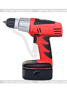 Battery drill - vector clipart