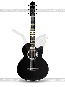 Classic acoustic guitar - vector clip art