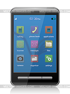 Touchscreen smartphone - vector image