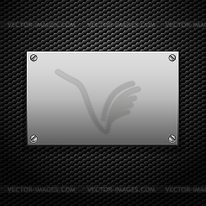 Metallic plaque for signage - vector clipart