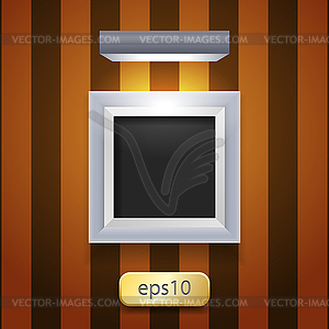 Silver photo frame - vector clip art