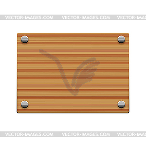 Wooden sign - vector image