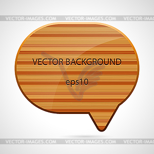 Speech wooden bubbles - vector clipart