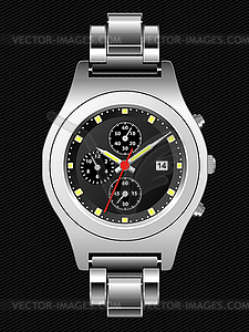 Classic Analog Men`s Wrist Watch - vector clip art