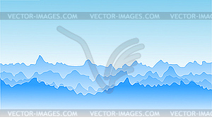 Blue mountains - vector clipart