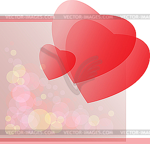 Valentine`s day card with hearts - royalty-free vector image