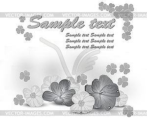  spring flowers with green leaves of clover - royalty-free vector clipart