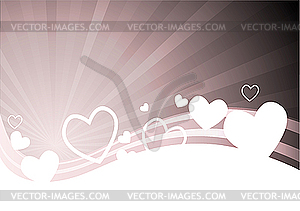 Valentine`s day card with hearts - royalty-free vector clipart