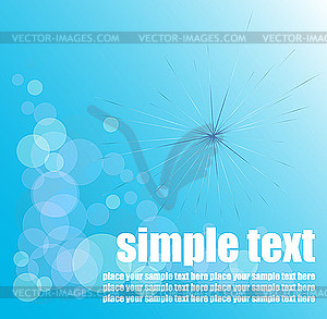 Broken glass on blue background - vector EPS clipart