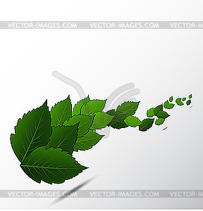 Green leaves - vector clip art