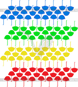 Colorful umbrellas - vector clipart