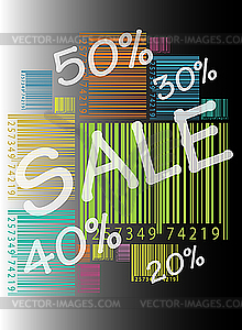 Bar Code Sale Discount - vector image