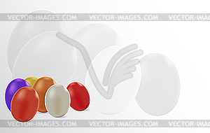 Dyed Easter eggs - vector clipart / vector image