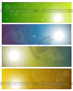 Sky and sun - vector image