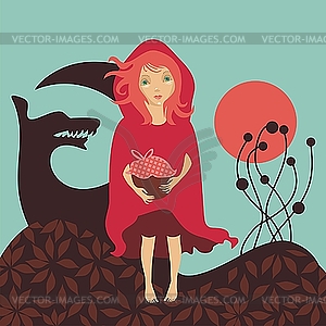 Red Riding Hood - vector clipart