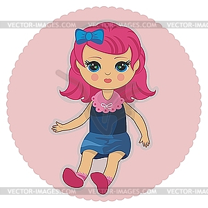 Pretty Doll - vector clip art