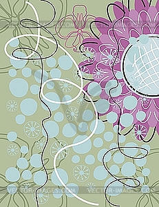 Floral greeting card background - vector clipart