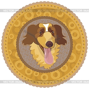 Dog Medallion - vector image