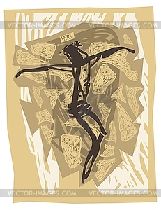 Jesus Crucified - vector clipart