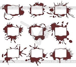 Ink Splats Frames - vector clip art