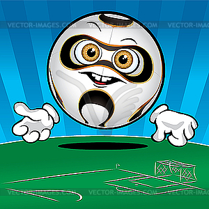 Funny Soccer ball - vector clipart