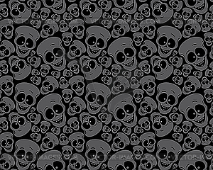 Pattern of skulls - vector clipart