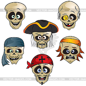 Pirates Skulls - vector EPS clipart