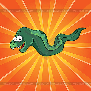 Funny moray - vector clipart