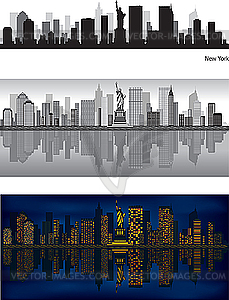 Очертания Нью-Йорка - изображение в векторном формате