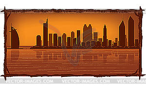 Dubai skyline - vector image