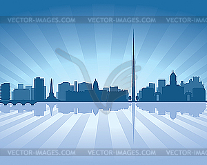 Dublin skyline - vector clipart