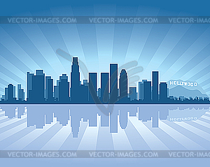 Los Angeles skyline - vector clip art