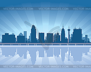 San Antonio skyline - vector image