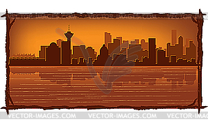 Vancouver skyline - vector image