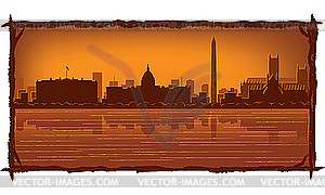 Washington skyline - vector clip art