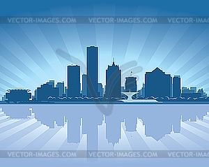 Milwaukee skyline - vector clipart