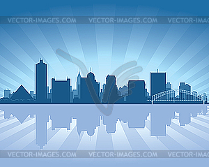 Memphis skyline - vector clip art