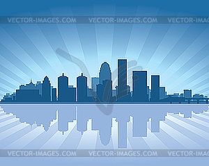 Louisville skyline - vector clipart