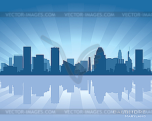 Baltimore skyline - vector image