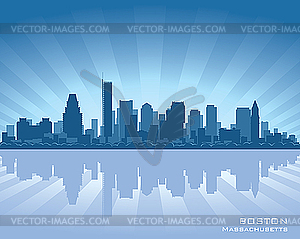 Boston skyline - vector clip art