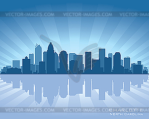 Charlotte skyline - vector clipart