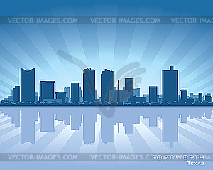 Fort Worth skyline - vector clipart