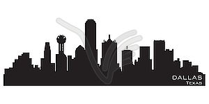 Dallas skyline - vector clip art