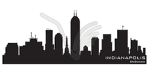 Indianapolis skyline - vector clip art