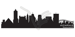 Memphis skyline - vector clip art