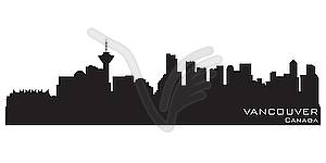 Vancouver skyline - vector image