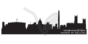 Washington DC skyline - vector clipart