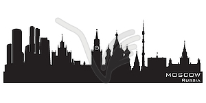 Moscow skyline - vector clipart