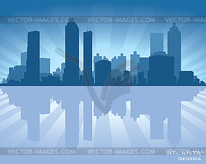 Atlanta skyline - vector clip art