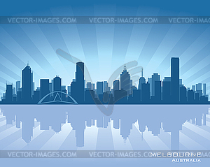 Melbourne, Australia skyline - vector image